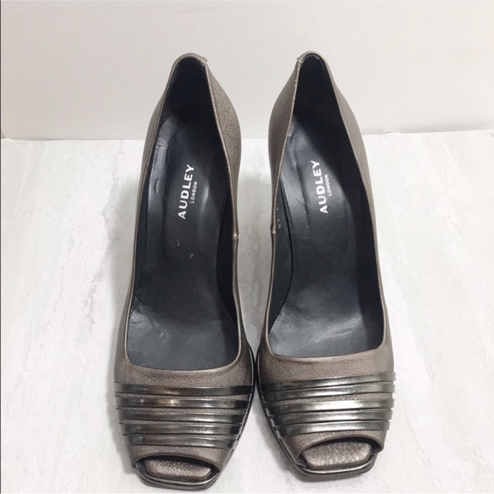 Audley London Open Toe Leather Heels 38